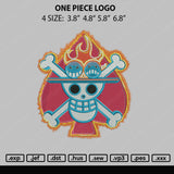 One Piece Embroidery File 4 size