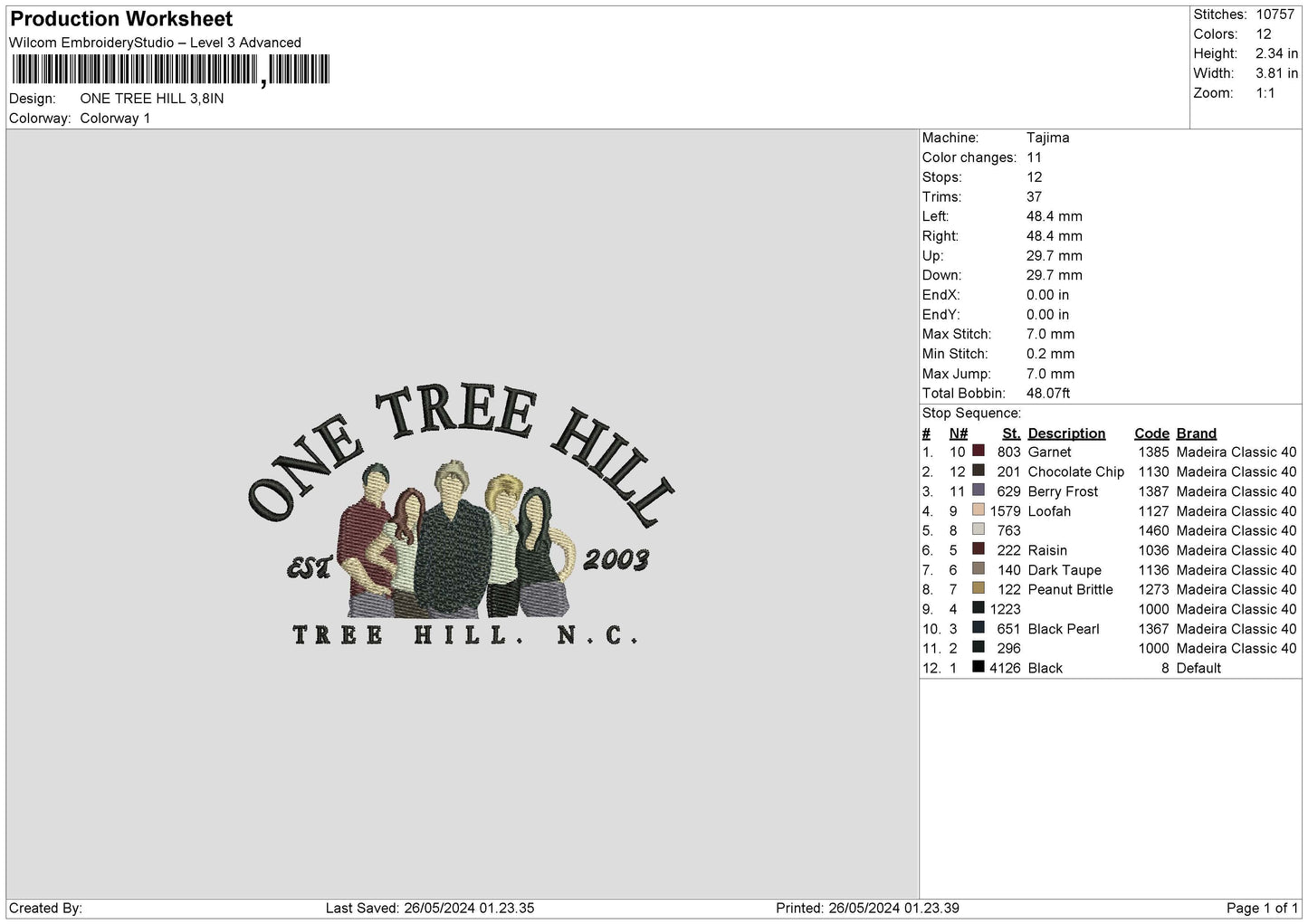 Treetext V2 Embroidery File 6 sizes