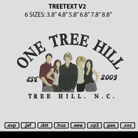 Treetext V2 Embroidery File 6 sizes