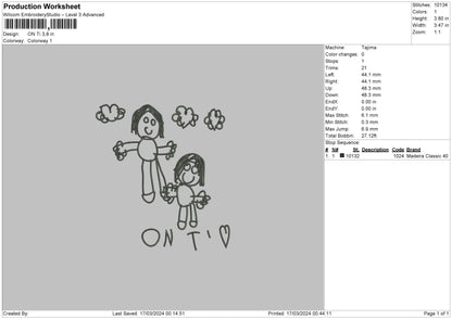 Drawing 1703 Embroidery File 6 sizes