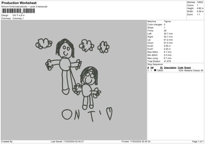 Drawing 1703 Embroidery File 6 sizes