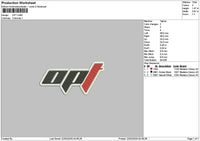 Opt Text Embroidery File 6 sizes