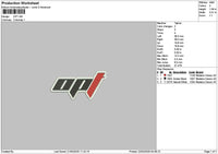 Opt Text Embroidery File 6 sizes