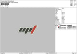 Opt Text Embroidery File 6 sizes