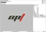Opt Text Embroidery File 6 sizes
