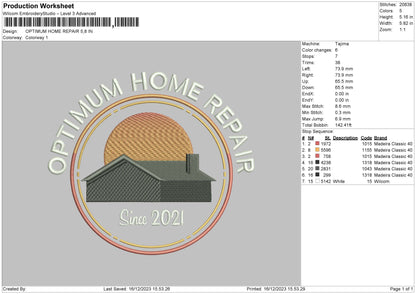 Homecircle Embroidery File 6 sizes