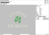 Orourketext Embroidery File 6 sizes