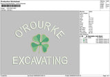 Orourketext Embroidery File 6 sizes