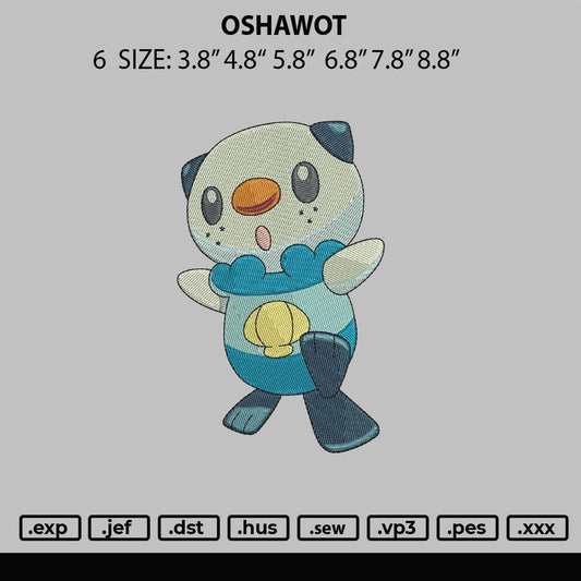 Oshawot Embroidery File 6 sizes