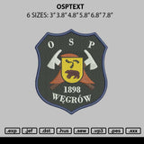 Osptext Embroidery File 6 sizes