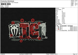 Otctext Embroidery File 6 sizes