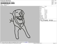 Outline Dog Embroidery File 4 size