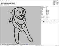 Outline Dog Embroidery File 4 size
