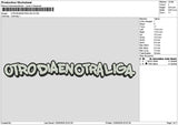 Otrotext Embroidery File 6 sizes