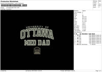 Ottawa Dad Embroidery File 6 sizes
