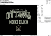 Ottawa Dad Embroidery File 6 sizes