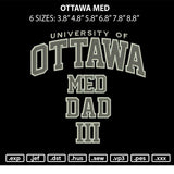 Ottawa Med Embroidery File 6 sizes