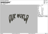 Worldtext 0412 Embroidery File 6 sizes