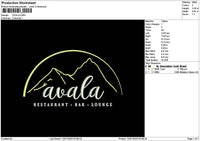 Avalatext Embroidery File 6 sizes
