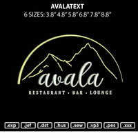 Avalatext Embroidery File 6 sizes