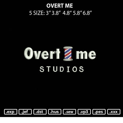 Overt Me Embroidery File 5 sizes
