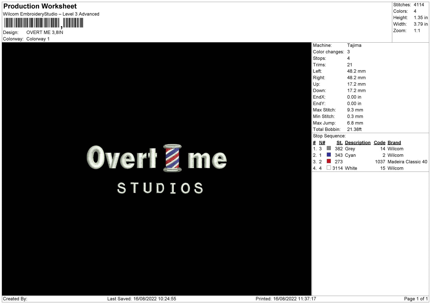 Overt Me Embroidery File 5 sizes