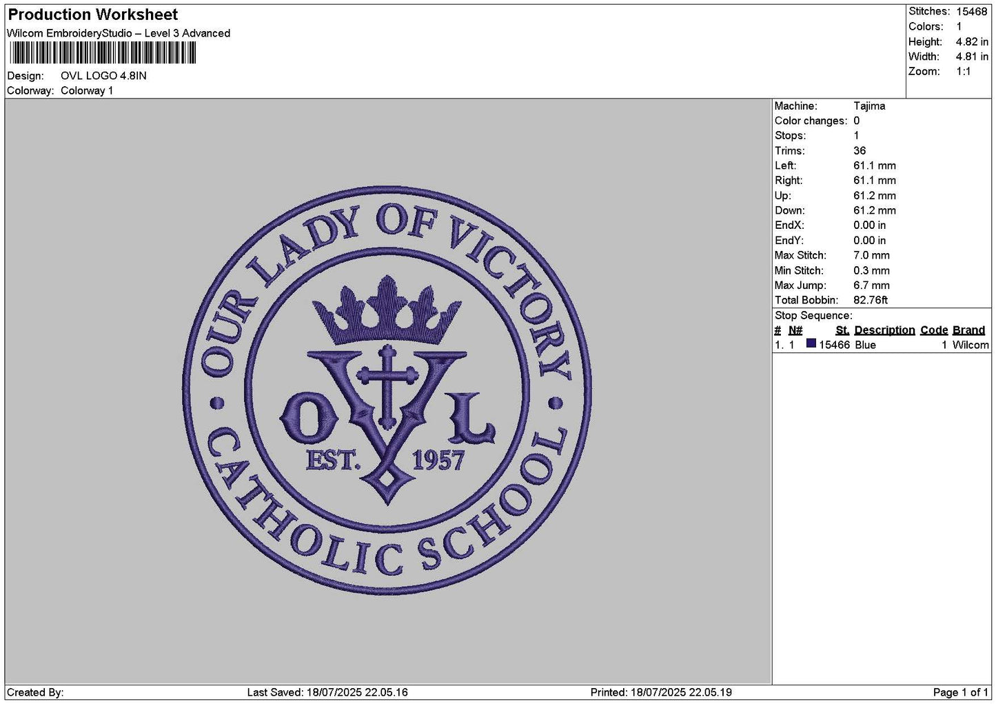 Ovlcircle Embroidery File 6 sizes