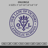 Ovlcircle Embroidery File 6 sizes