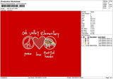 Valleytext 04 Embroidery File 6 sizes