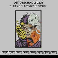 Obito Rectangle 2208 Embroidery File 6 sizes