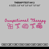 Therapytxt 0412 Embroidery File 6 sizes