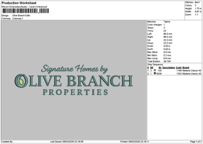 Olivetxt 0902 Embroidery File 6 sizes