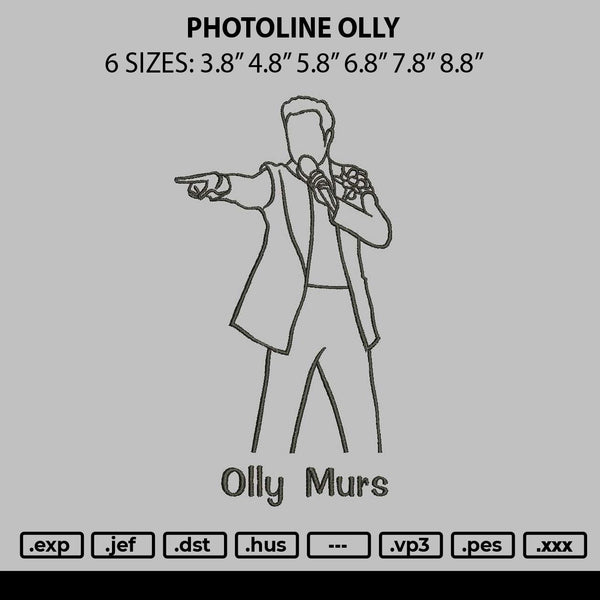 Photoline Olly Embroidery File 6 sizes