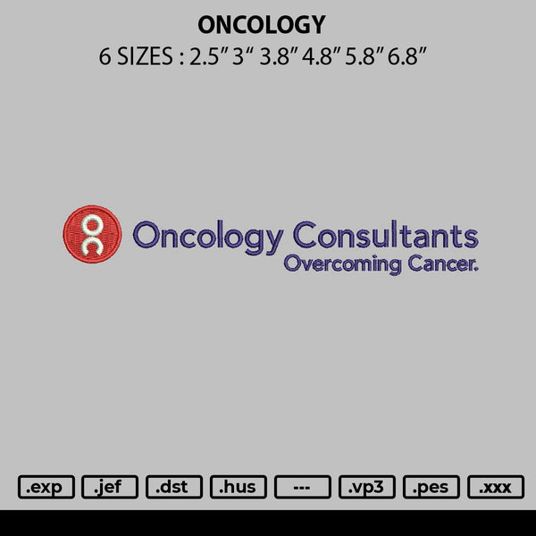 Oncologitext Embroidery File 6 sizes