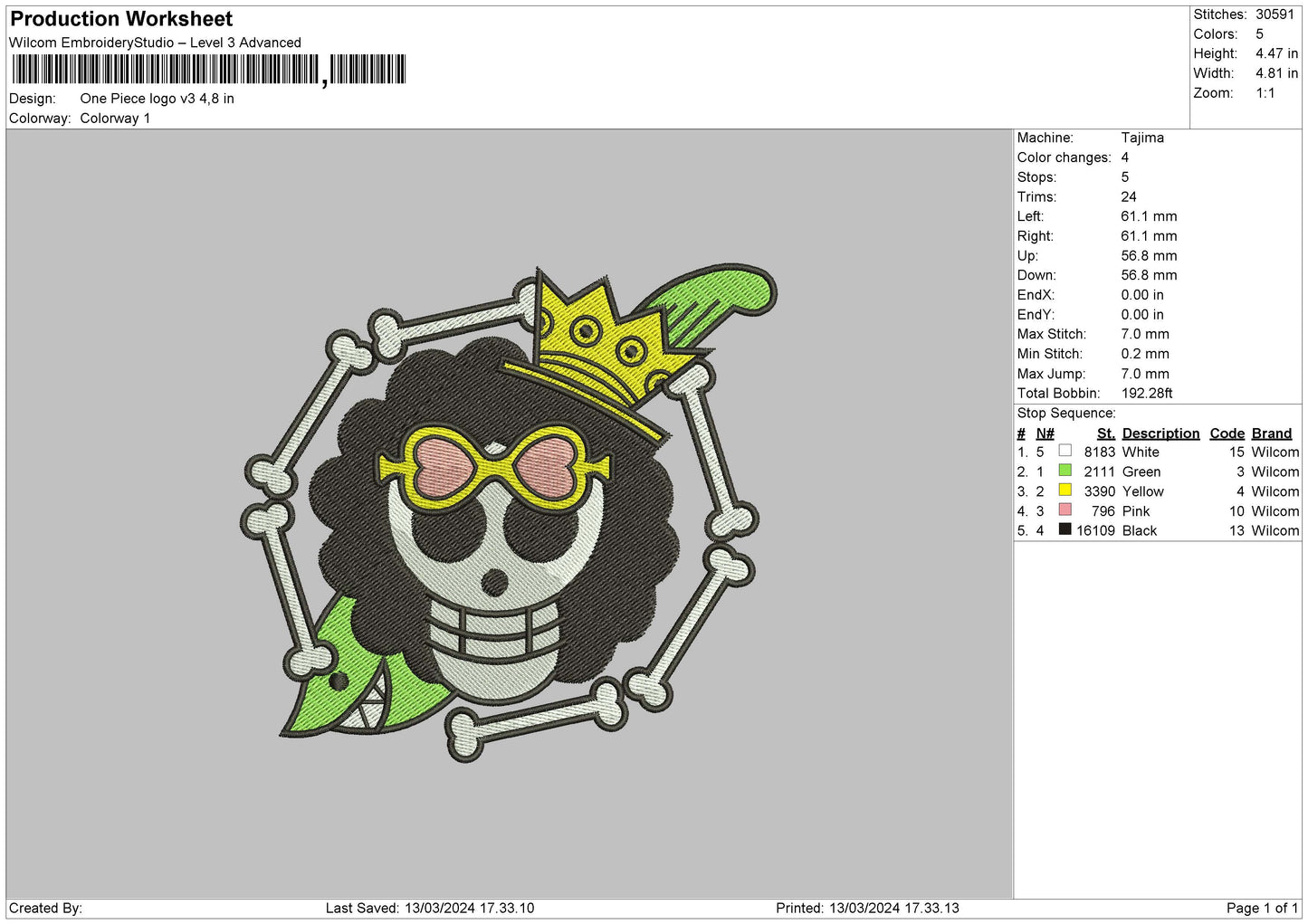 Op Circle V3 Embroidery File 6 sizes