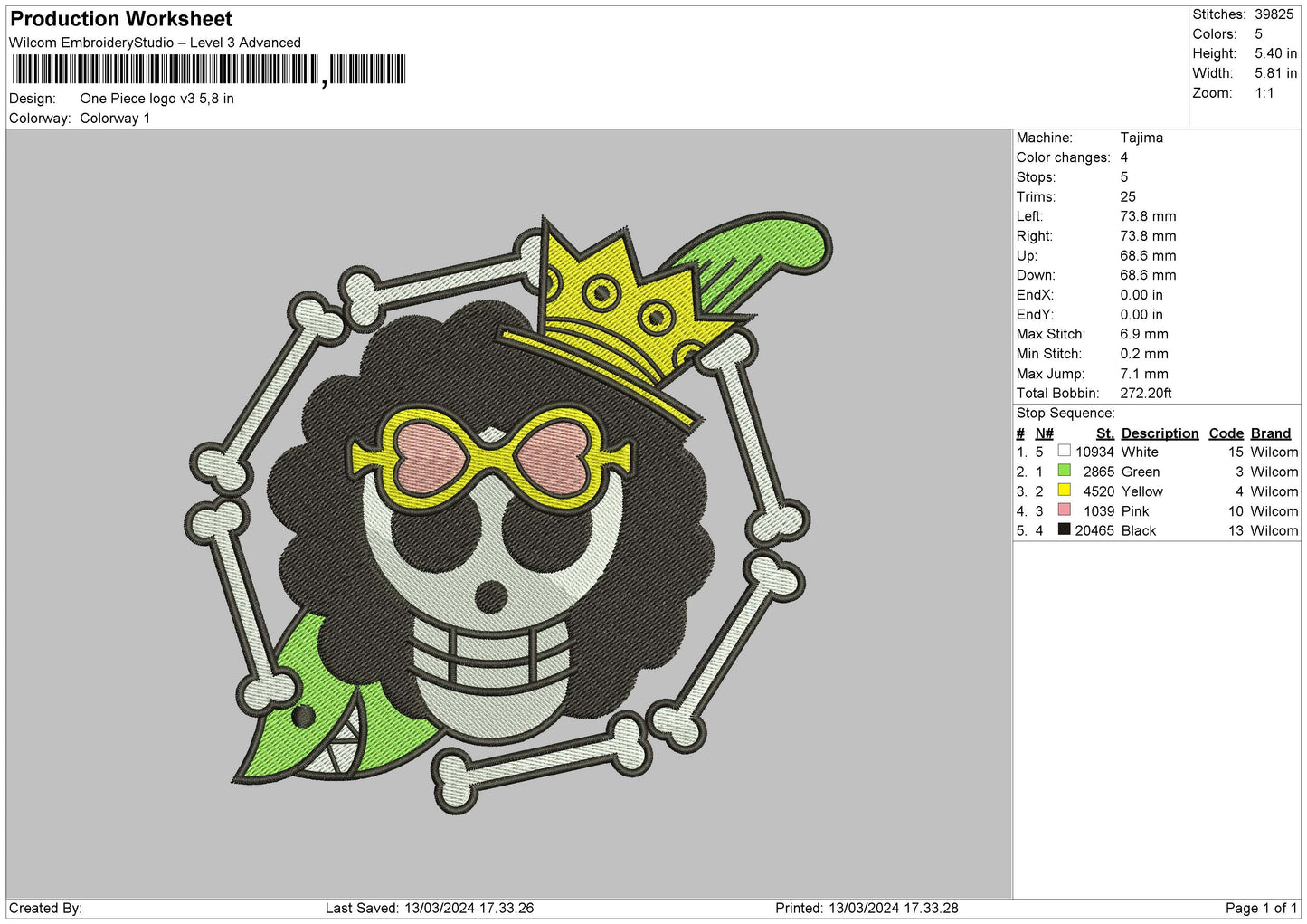 Op Circle V3 Embroidery File 6 sizes