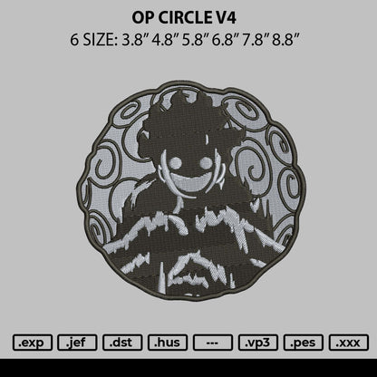 Op Circle V4 Embroidery File 6 sizes