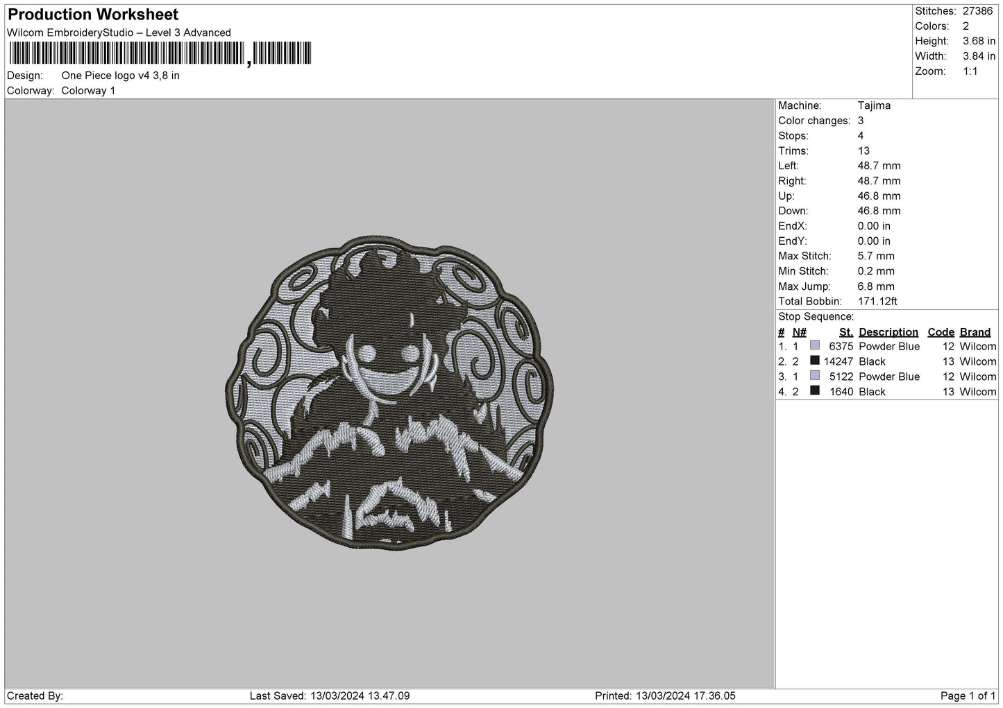 Op Circle V4 Embroidery File 6 sizes