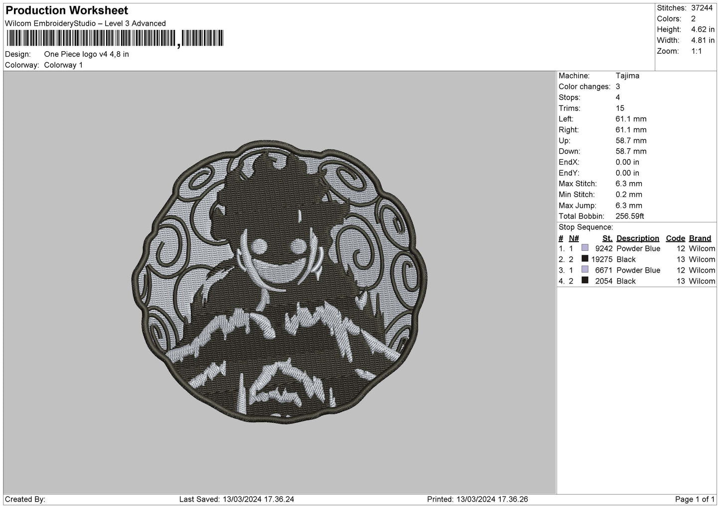 Op Circle V4 Embroidery File 6 sizes