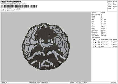 Op Circle V4 Embroidery File 6 sizes