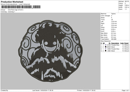 Op Circle V4 Embroidery File 6 sizes