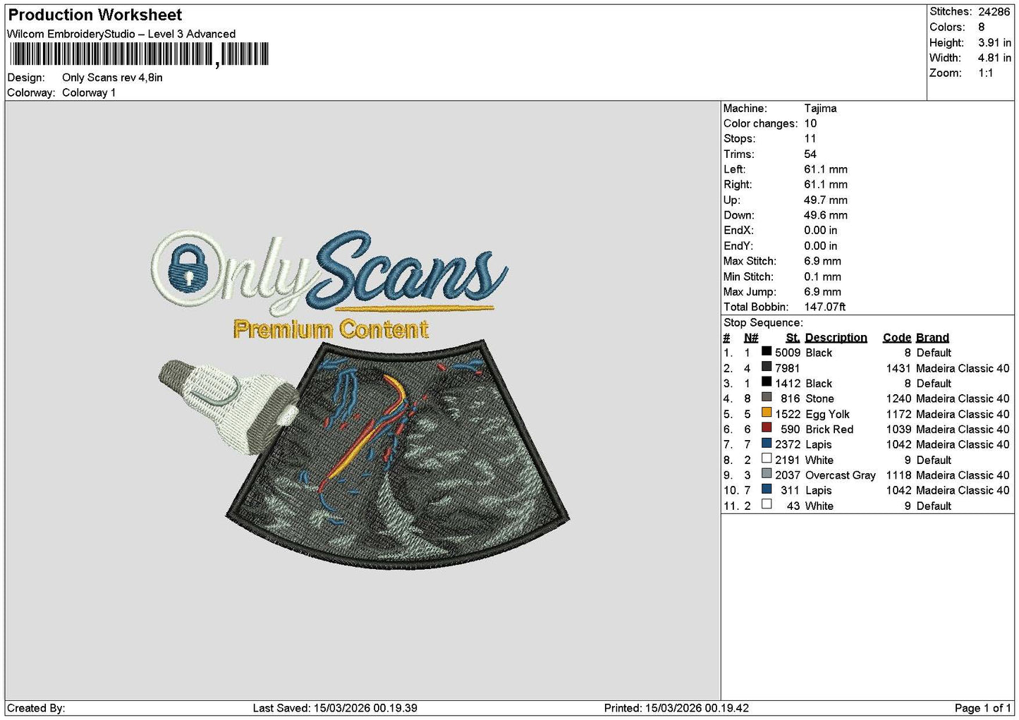 Scanstext Embroidery File 6 sizes