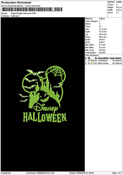Oogietext 1906 Embroidery File 6 sizes