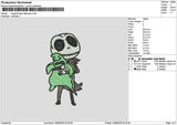 Oogie Skull Embroidery File 6 sizes