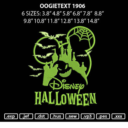 Oogietext 1906 Embroidery File 6 sizes