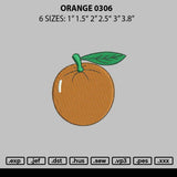 Orange 0306 Embroidery File 6 sizes