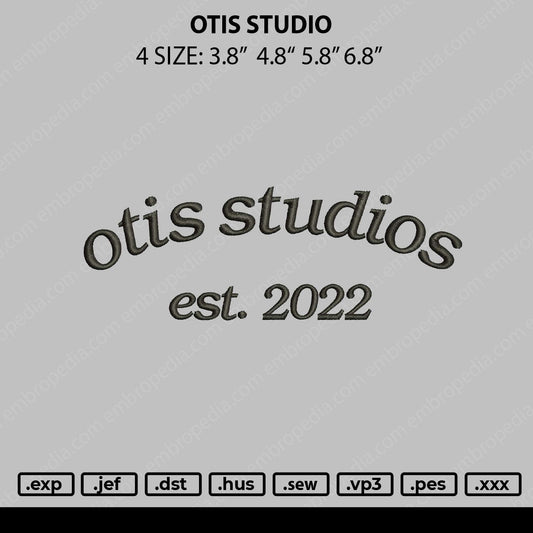 Otis Studio Embroidery File 4 sizes