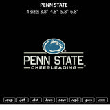 Penn State Embroidery File 4 size