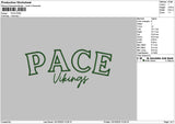 Pacetext Embroidery File 6 sizes
