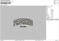 Padrino Embroidery File 6 sizes